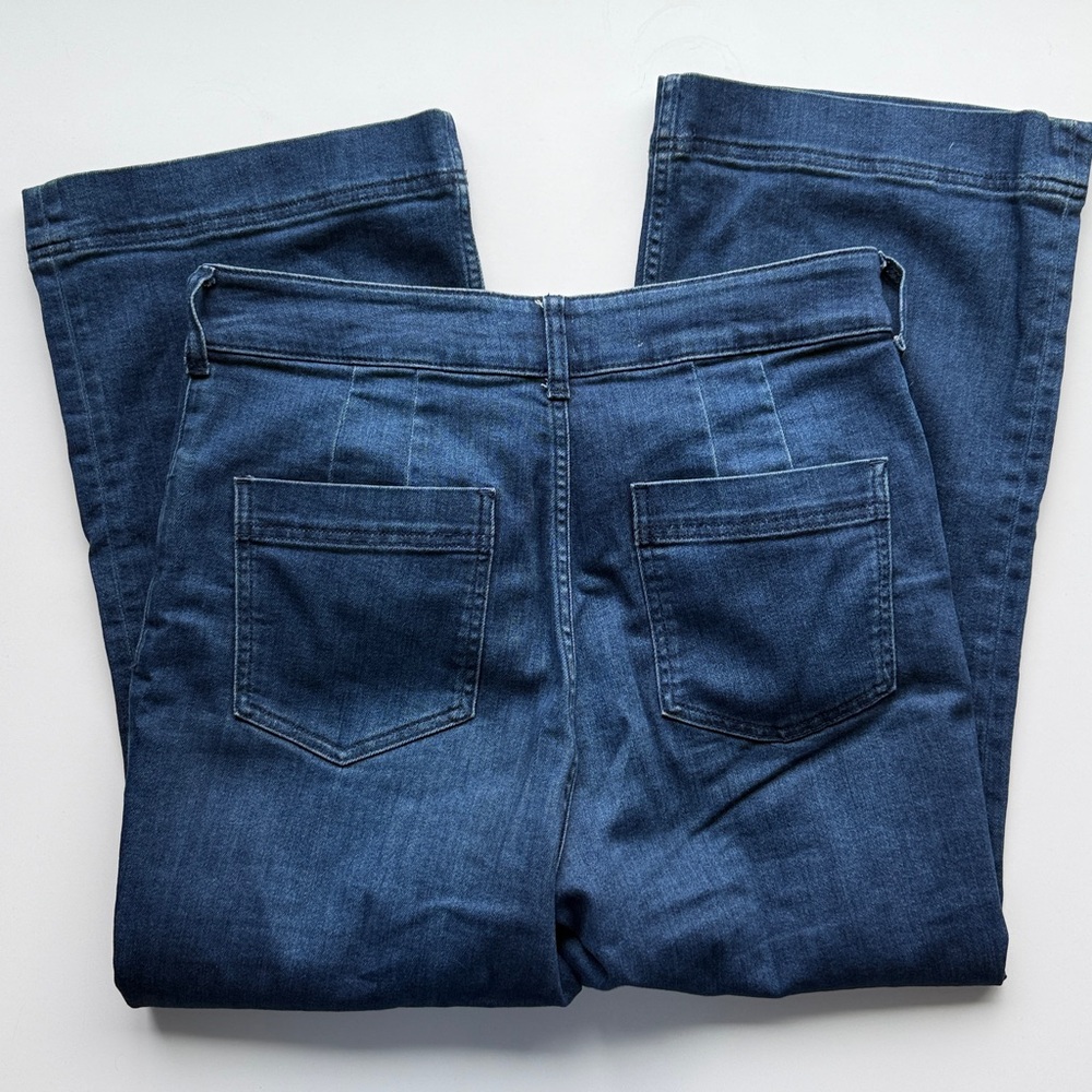 Pilcro High Rise Cropped Flare Wide leg jeans 31 - Picture 6 of 8